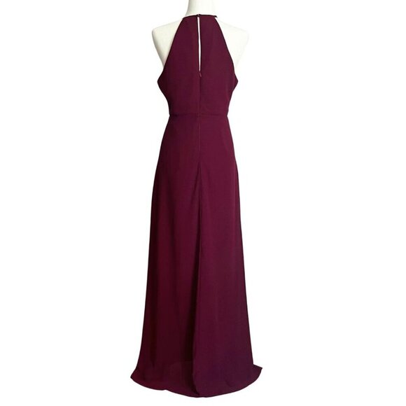 BHLDN TEAL EMERALD CHIFFON KEYHOLE SLIT EVENING FORMAL GOWN DRESS OB061859 - XS - Picture 4 of 13